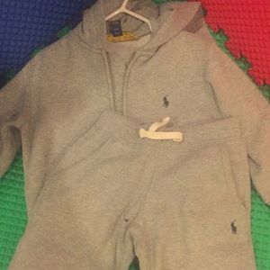 Polo sweatsuit with hood